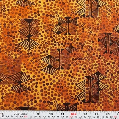 VTG 1996 African Spot Border The Alexander Henry Fabrics Cotton Remnant 35 x 44 - Image 1 of 2
