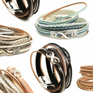 Wickelarmband Infinity Charm Glück Kette Unendlichkeit Magnet Armband mehrreihig - Bild 1 von 12