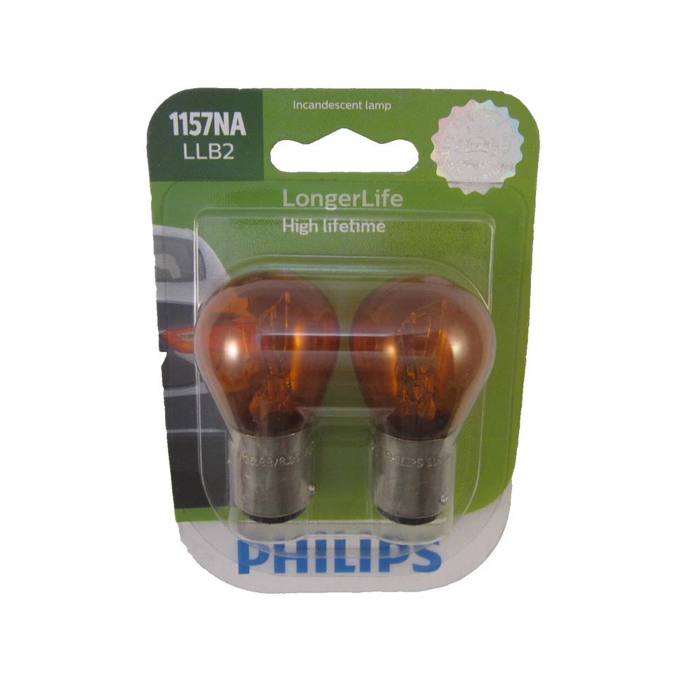 Philips LongerLife 1157NA 12.8V Dos Bombillas Luz Señal de Giro Frontal Nuevo Foto 1 de 4