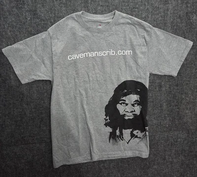 GEICO Caveman CavemansCrib Early 2000s Promo T-shirt Grey Lofteez Vintage - Image 1 of 4