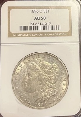 1896-O NGC AU50 Morgan Silver Dollar - Image 1 of 4