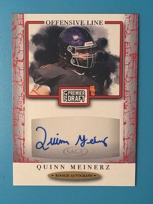 2021 Sage Premier Draft Quinn Meinerz RC AUTO Red SP #A173 Denver Broncos 🔥🔥 - Image 1 of 2