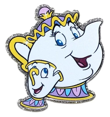 5 шт. — Mrs Potts & Chip — акриловые подвески с плоской поверхностью — для катушек значков — сделай сам рукоделие - Изображение 1 из 2