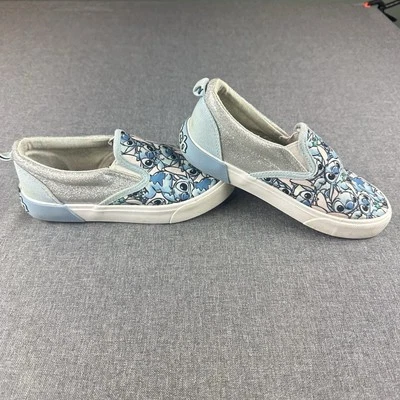 Disney Stitch Ground Up Slip On Twin Gore Blue Low-Top Sneakers Girls Size 1 - Image 1 of 4
