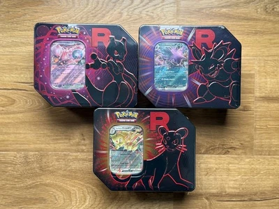 Juego de cartas coleccionables Pokémon Team Rocket Latas - Juego completo - 3 latas selladas - LOTE [NUEVO] Foto 1 de 2
