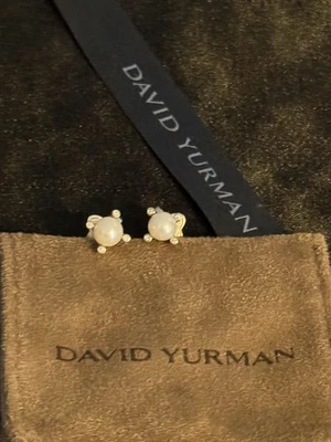 Серьги с жемчугом и бриллиантами David Yurman - Изображение 1 из 4