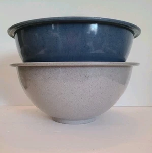 Vintage Texas Ware 125 verschachtelte Rührschüsseln Konfetti grau blau Melmac Melamin  - Bild 1 von 11