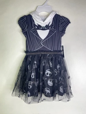Disney The Nightmare Before Christmas Jack Tulle Tutu Hooded Dress Girls Size 5 - Image 1 of 4