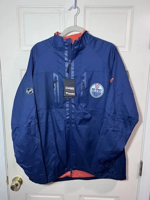 NUEVO CON ETIQUETAS Chaqueta Fanatics Edmonton Oilers Cremallera Completa Para Hombre L Grande Azul Auténtica Pro Foto 1 de 4