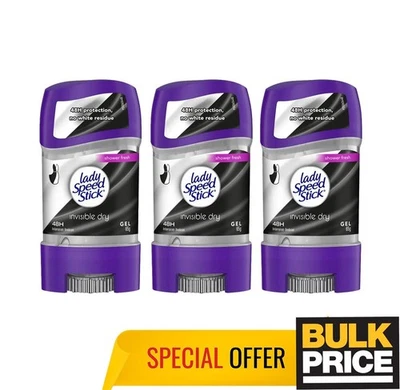 Lady Speed Stick Invisible BW Gel Deodorant Anti-Odor Sweat Protect 65g 3-Pack  - Image 1 of 4