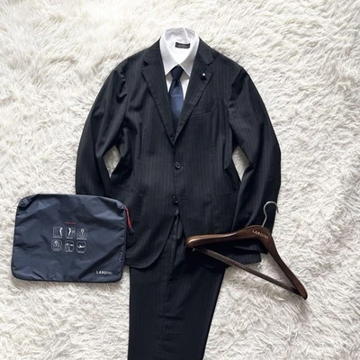 Traje de Lana LARDINI Negro Talla 46 Fácil de Usar Buen Estado Foto 1 de 4