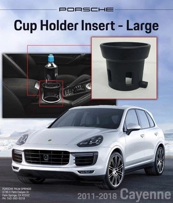 Portavasos Porsche Cayenne 958 Inserto Grande OEM Tequipment Portavasos Negro  Foto 1 de 2