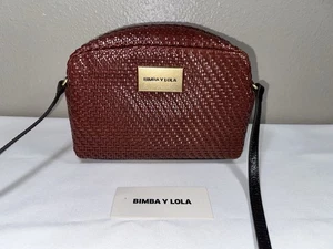 Bolso Bandolera Bimba y Lola Marrón Tejido Cuero Rectángulo Cámara Cremallera Nuevo sin Etiquetas - Imagen 1 de 10