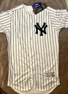 CAMISETA DE BÉISBOL DE LOS YANKEES DE LOS NUEVOS AUTÉNTICA TALLA 40 MAJESTUOSA A RAYAS CASERAS #14 MLB - Imagen 1 de 9