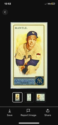 2011 Topps Allen & Ginter No. 357 Mickey Mantle EXT mini pulled from rip card. - Image 1 of 2