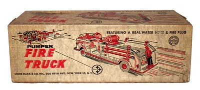 Nuevo Stock Antiguo Marx Nº Camión de bomberos bomba 2641 - CAJA SELLADA DE FÁBRICA Foto 1 de 4