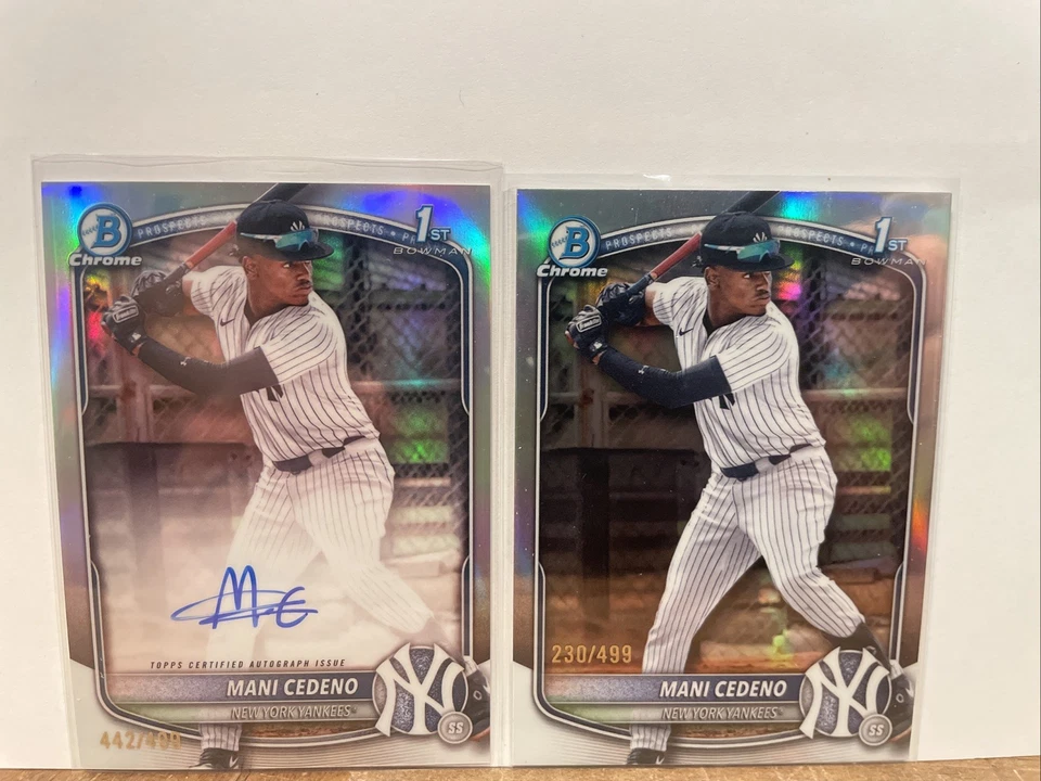 Refractor Bowman Chrome Auto Mani Cedeno 2025/499 y refractor no automático/499 1er Foto 1 de 1
