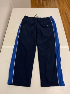 Pantalones deportivos vintage Nike XL azul marino nailon cortavientos sueltos retro Duke baloncesto - Imagen 1 de 11