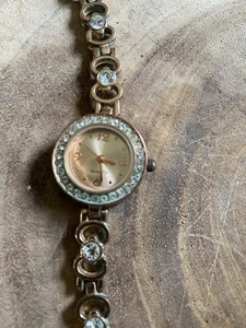 Elegante Blair roségoldfarbene Damen Quarzuhr mit Kristallbesatz  - Bild 1 von 6