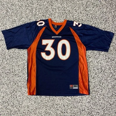 Camiseta masculina vintage Nike Terrell Davis Denver Broncos equipe NFL tamanho XL - Imagem 1 de 4