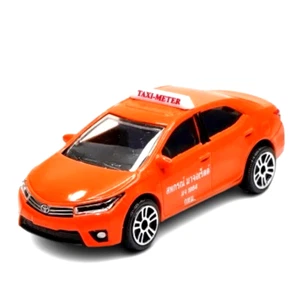 Majorette Model Taxi Car Metal Toyota Collora Altis Orange Stripe 1:61 (3") No P - Picture 1 of 6