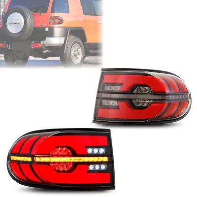 Conjunto de par de luces traseras LED transparentes para Toyota FJ Cruiser 2007-2020 Foto 1 de 4