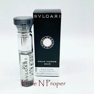 BVLGARI Pour Homme Soir Men's Cologne Eau de Toilette Spray 0.34 Travel Refill - Picture 1 of 2