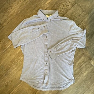 LinkSoul Blue Tempus Fugit Long Sleeve Button Up Shirt Mens Large - Picture 1 of 6