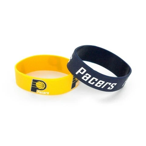 Indiana Pacers NBA 2 Pack Bracelet Wrist Band Bracelets NEW FREE SHIPPING Cover