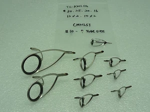 NEW K-series TC-KWLSG Spinning Rod SIC Guide #30~10 SET OF 8 with #10 Ring Top - Picture 1 of 11