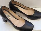 Clarks Narrative Size 6D  Black Leather Court Shoes 7.5cm Heel   Used