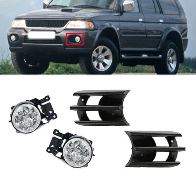 1 par de cubiertas antiniebla delanteras diestro+izquierdo para Mitsubishi Montero Pajero Sports 1999-2008 Foto 1 de 4
