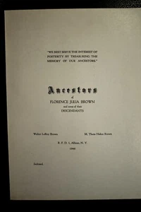 genealogy book  Ancestors of Florence Julia Brown - Picture 1 of 3