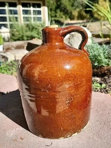 Jarra de whisky vintage de gres esmaltado sureño/primitivo - Imagen 1 de 14