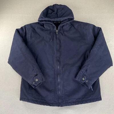 Wolverine Jacket Hooded Full Zip Canvas Quilted Lined Workwear Coat Mens XL EUC Foto 1 de 4