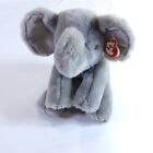 Ty Classic Spout Elephant Plush Stuffed Animal Solid Grey Red Heart Tag 1997