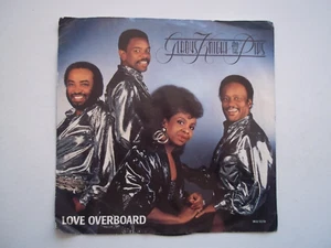 GLADYS KNIGHT AND THE PIPS Love Overboard / Instrumental 45 RPM 7" Record 1987 - Picture 1 of 9