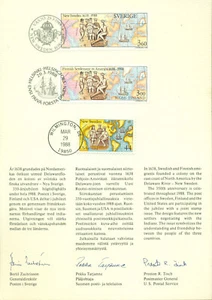1988 FD on Card Stock - Emissione congiunta con Finlandia/Svezia - Nuova Svezia - Foto 1 di 1