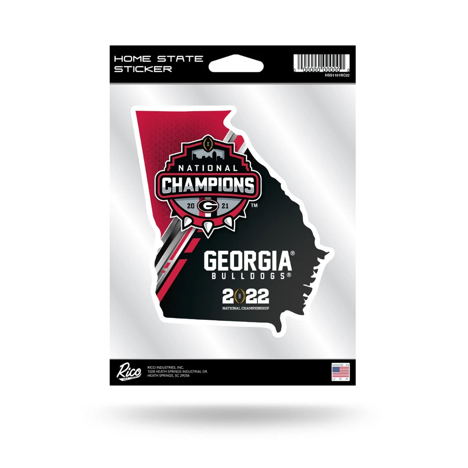 Rico Industries NCAA University of Georgia 2021 National Champions Logo Home