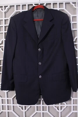 Lardini Blazer Mens 40R Black LORO PIANA Tasmanian Super 120s 3 Button Italy Men - Image 1 of 4
