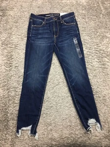 NWT American Eagle Hi-Rise Jegging Crop Jeans Womens Size 8 Blue Denim Dark Wash - Bild 1 von 17
