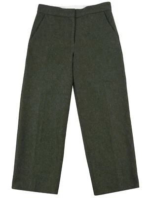 COS Women's Square Leg Flat Front Wool Blend Capri Pants Size EUR-36 Green - Image 1 of 4