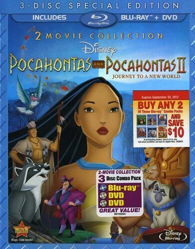 Pocahontas & Pocahontas II: Journey to a New Wolrd (Blu-ray, 1995) - Image 1 of 1
