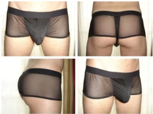 Boxershorts schwarz transparent Bundweite 67-100 cm sexy Ref S68 - Bild 1 von 12
