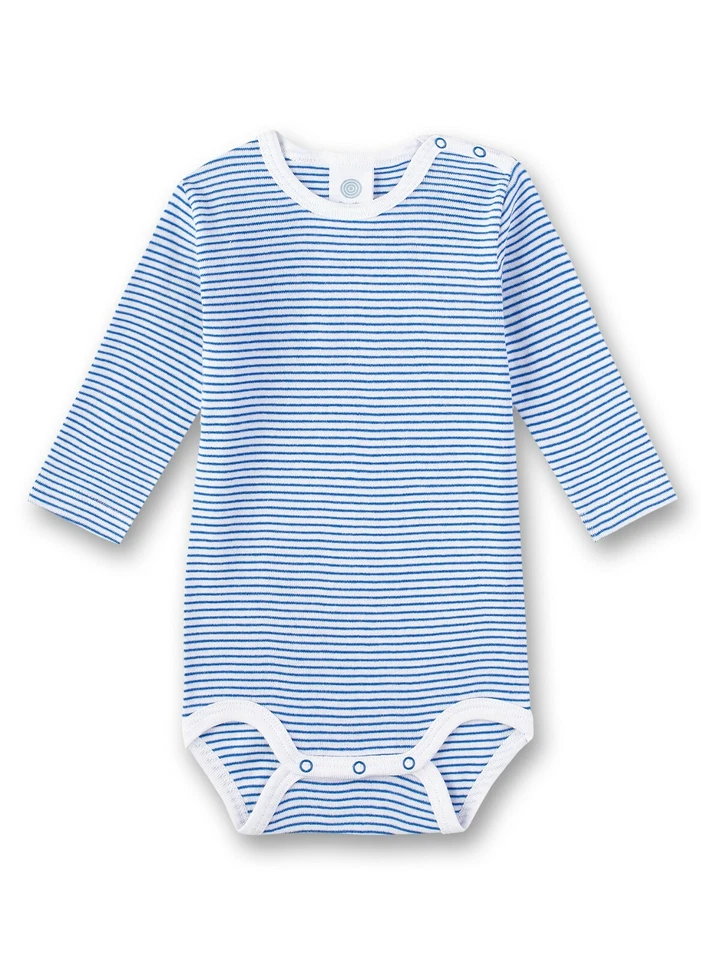  Body 1/1.Arm , blau  gestreift v. sanetta  Gr. 68 - Bild 1 von 1