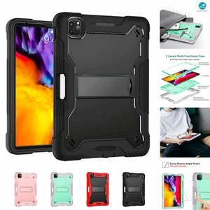 Rugged Cover Hybrid Shockproof Case For iPad 10.2 10.9 Air4 Pro 11 2021-18 Mini - Picture 1 of 42