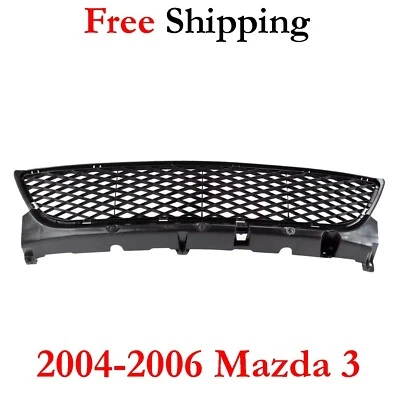 For 2004-2006 Mazda 3 Bumper Grille Front Black Plastic MA1036102 Foto 1 de 4