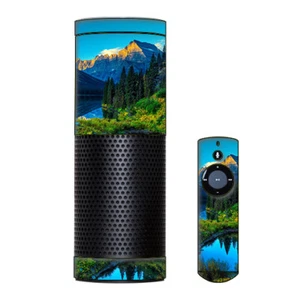 Skin Decal Vinyl Wrap for Amazon Echo Device / Mountain Lake - Picture 1 of 1