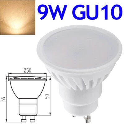 Kanlux 9W GU10 Light Bulb Lamp LED High Lumen Warm White 3000K Energy Saving