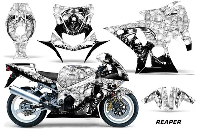 Street Bike Graphic Stickers Decals For Suzuki  GSXR1000 2001-2002 REAPER W - Image 1 of 2